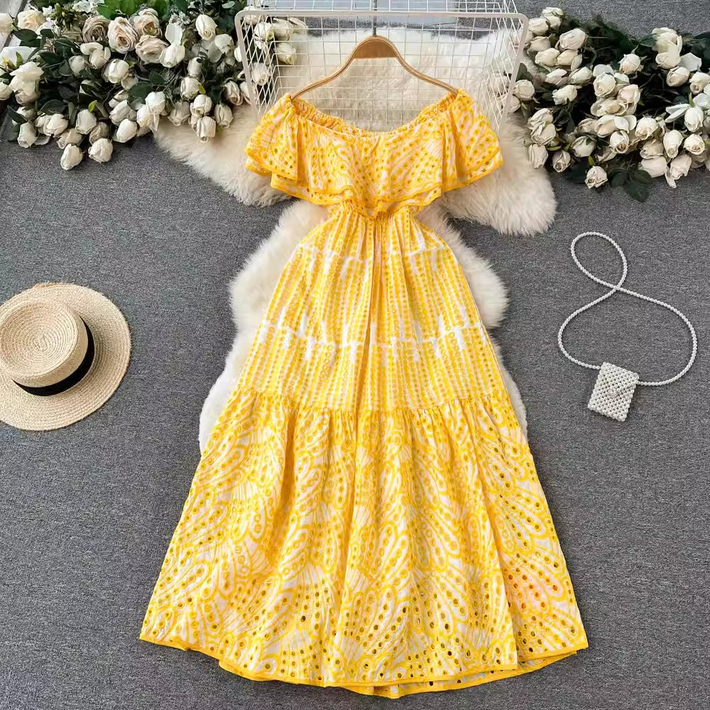 Adeline Cotton Cutwork Dress | Elegant and Breezy Summer Fashion  Rim Zim  Fashion