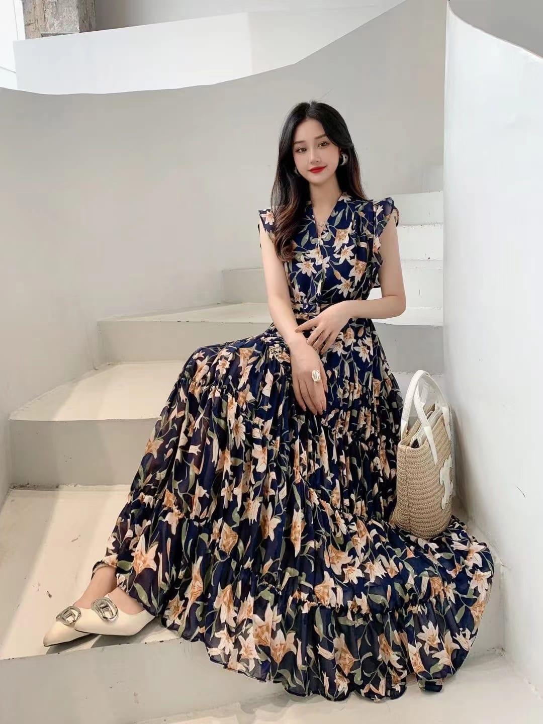 dress with floral design Kenny Floral Frill Dress