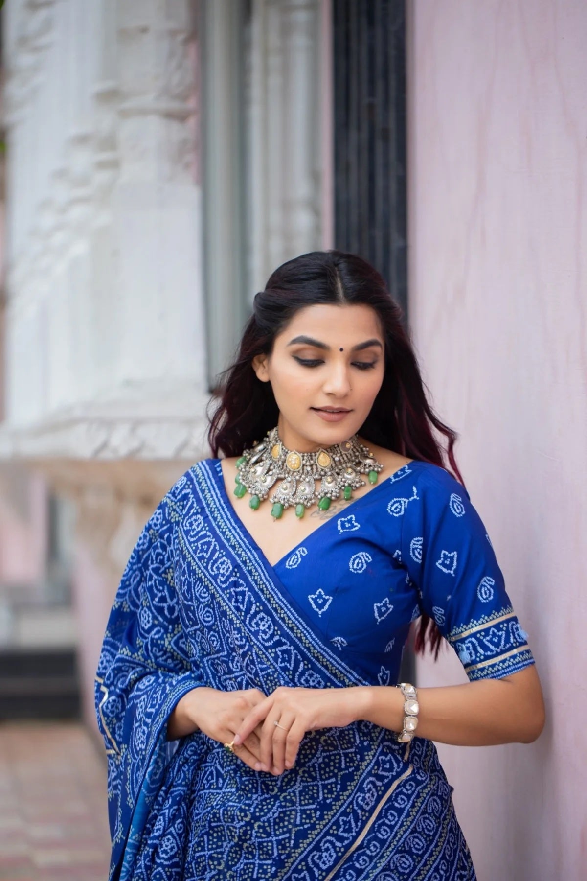 Amazing Bandhani Print with Gota Patti Work Traditional Lehenga Choli