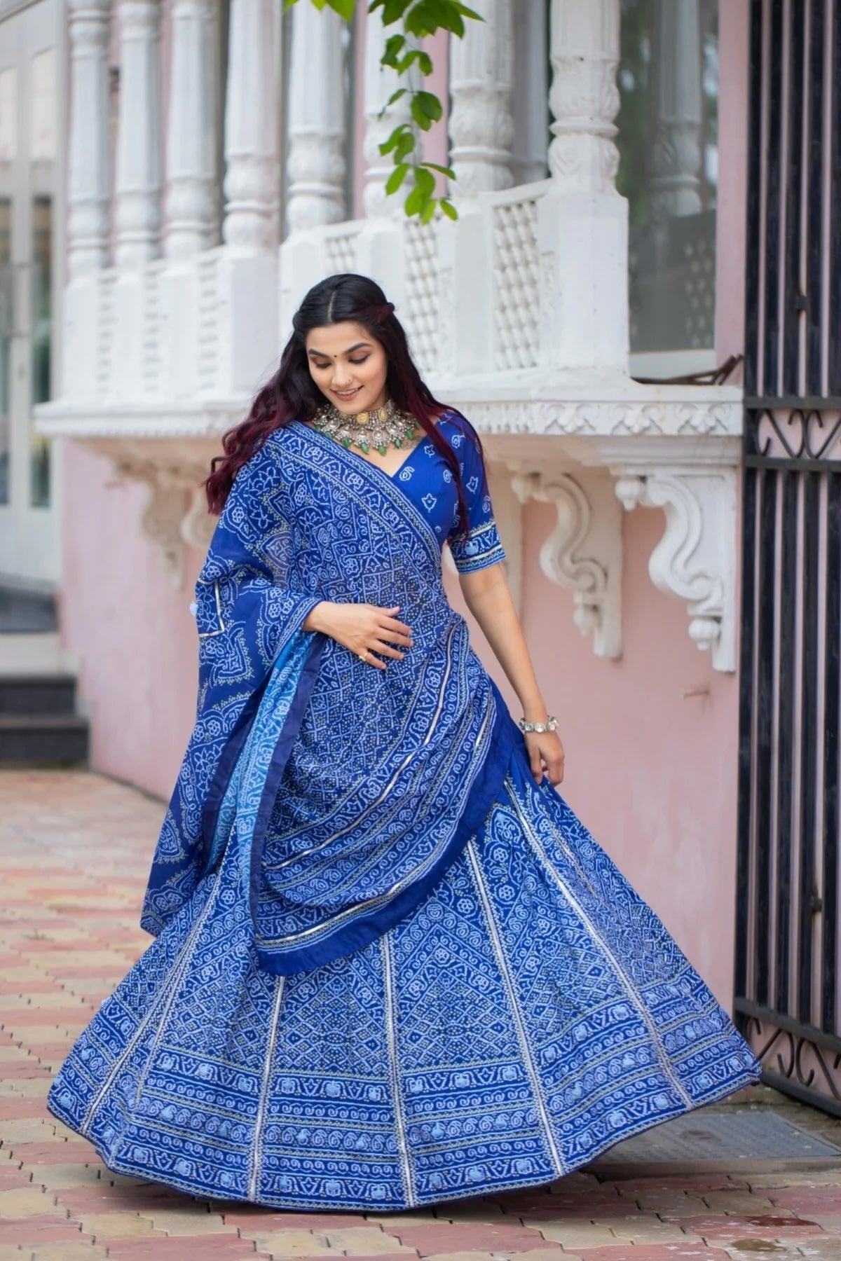 Amazing Bandhani Print with Gota Patti Work Traditional Lehenga Choli