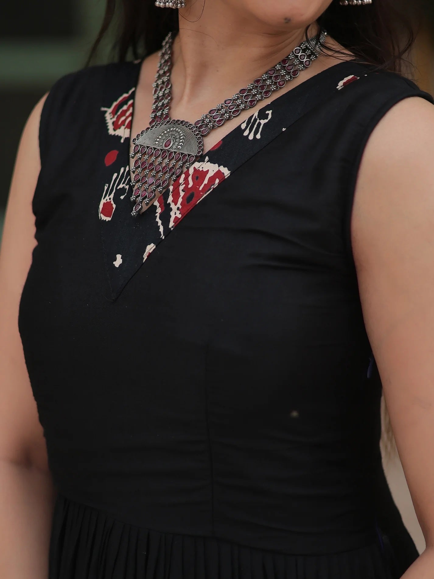 Mesmerizing Black Digital Printed Rayon Gown for a Captivating Look