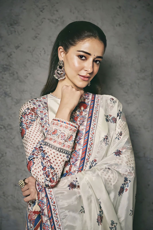 Ananya Panday Inspired Multicolour Printed Anarkali Set | Coromandel Nandita Designer Outfit