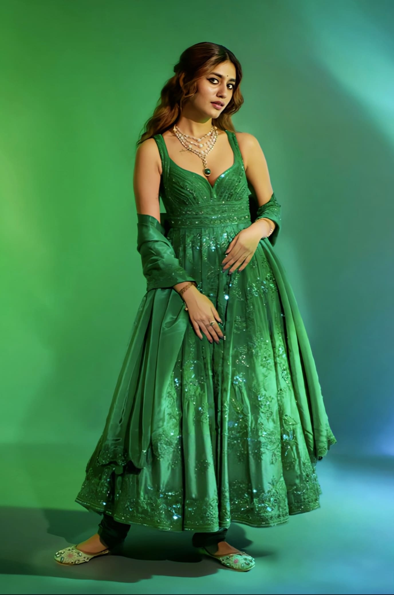 Fabric Details: Lehenga & Blouse- Jeni Silk, Odhni- Organza Work Type: Embroidered Colour: Green