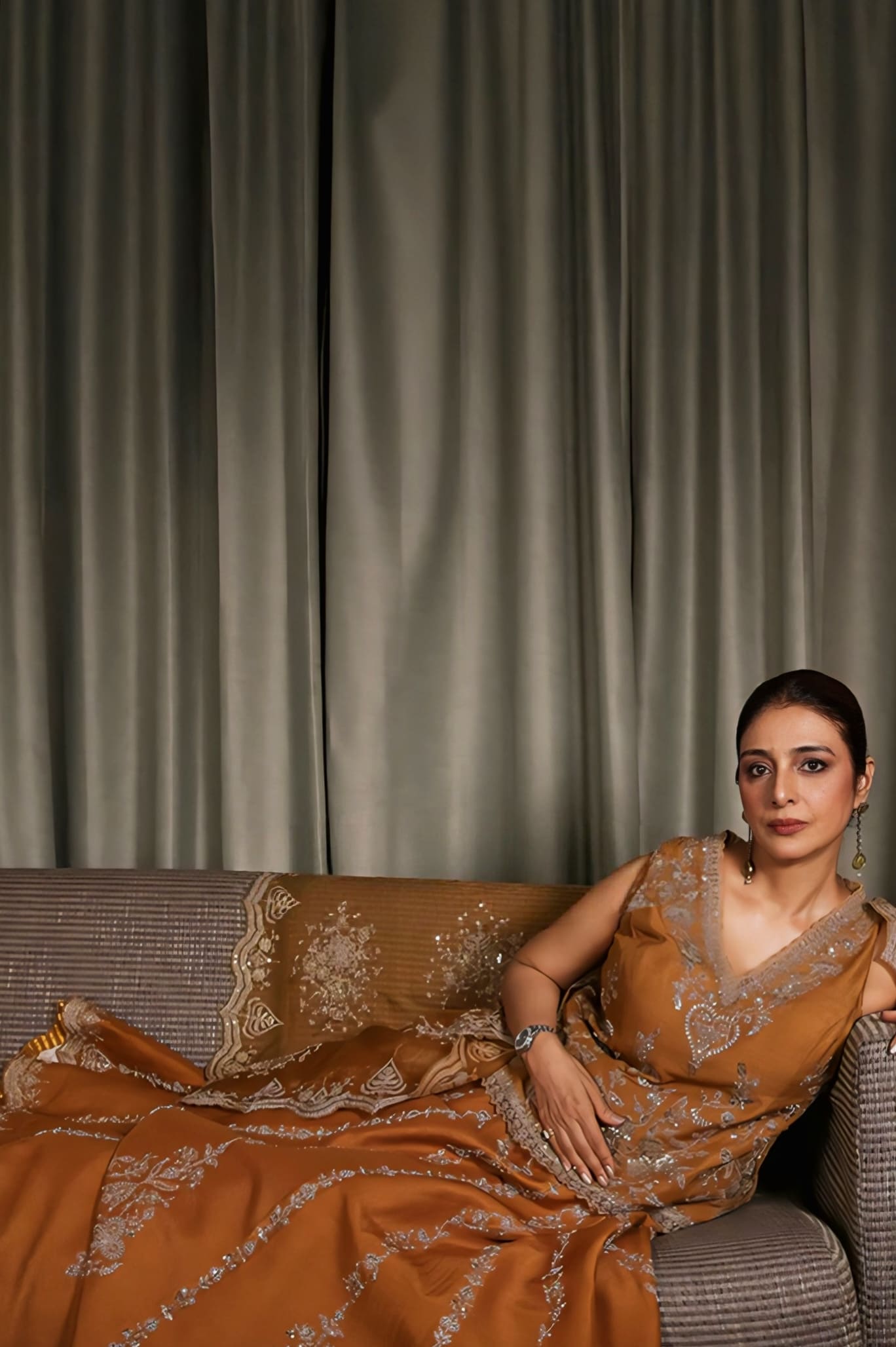 Tabu in Yellow Ochre Mehre Aafreen Lehenga Set with Dori Embroidery | Designer Jeni Silk Lehenga