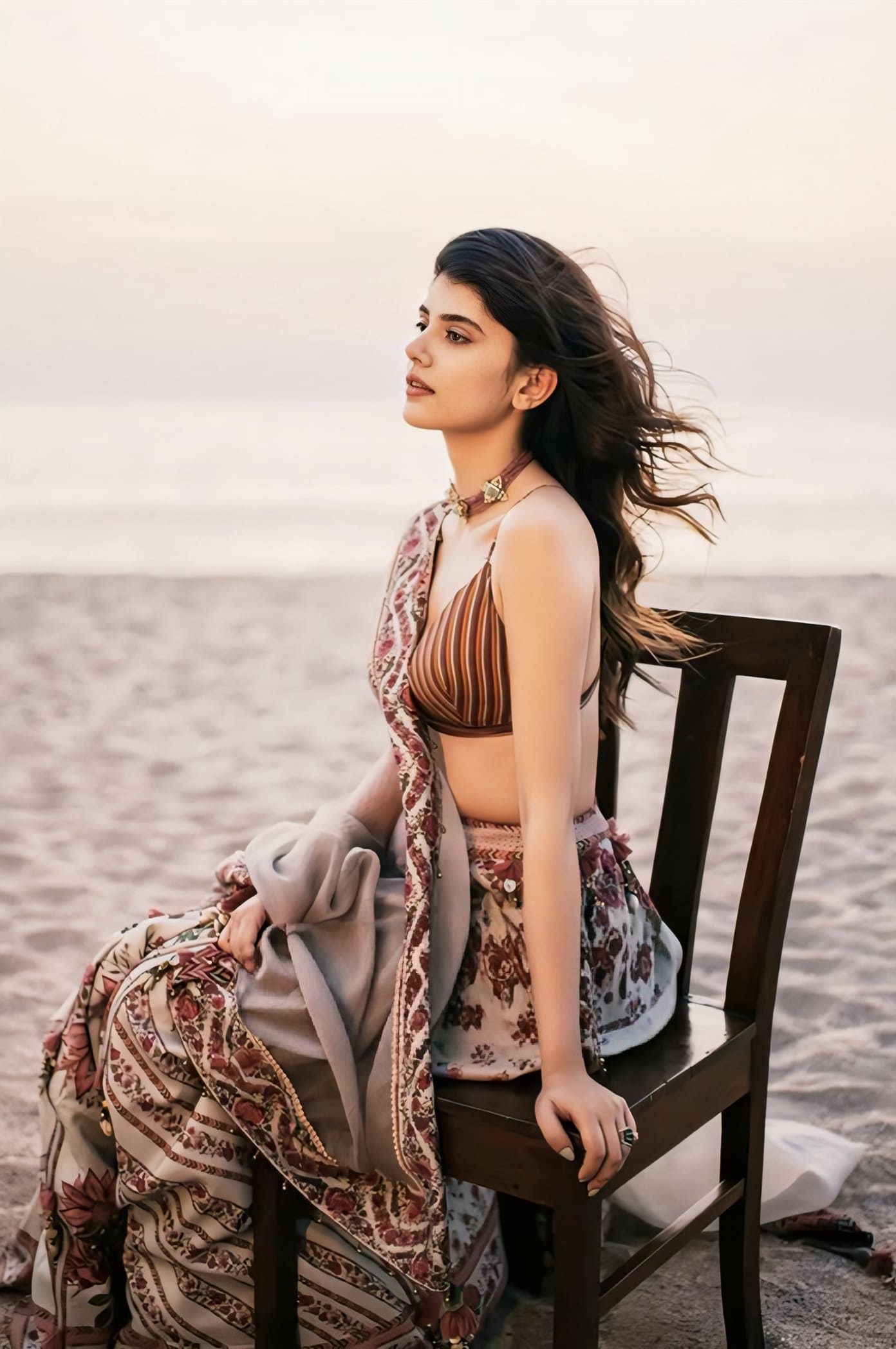 Sanjana Sanghi in Jaituni Waheeda Lehenga Set – Green Handwoven Chanderi Embroidered Designer Lehenga