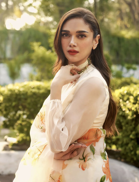 Aditi Rao Hydari Inspired Lasa Designer Couture Outfit | Luxury Handcrafted Festive Wear