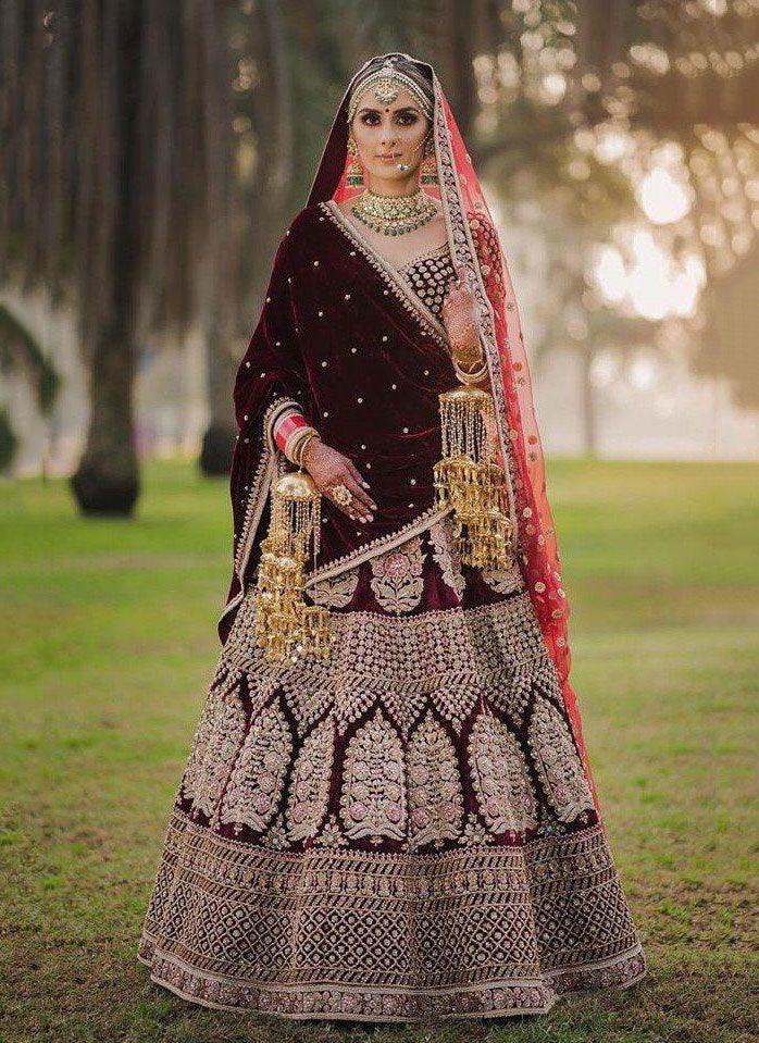 Bridal lehenga material hotsell