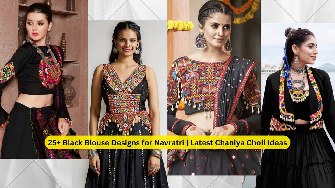 25+ Black Blouse Designs for Navratri | Latest Chaniya Choli Ideas
