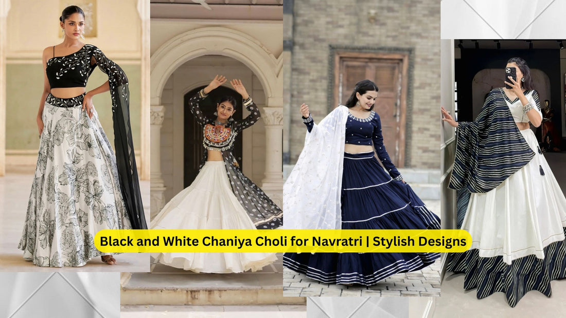 Black and White Chaniya Choli for Navratri | Stylish Designs