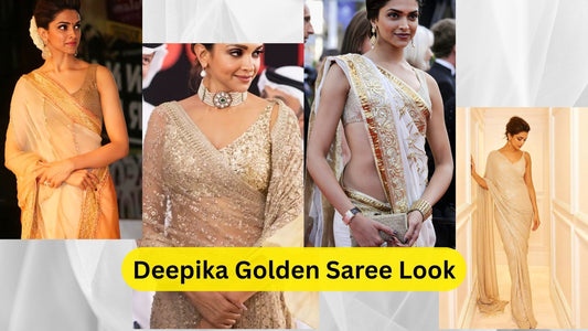 Deepika Golden Saree Look | Golden Tissue Sarees – Rimzim Fashion