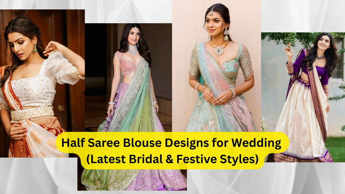 Half Saree Blouse Designs for Wedding (Latest Bridal & Festive Styles)