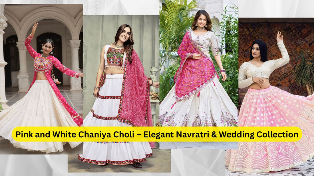 Pink and White Chaniya Choli – Elegant Navratri & Wedding Collection