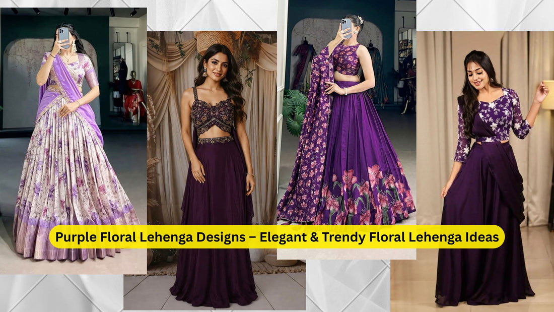 Purple Floral Lehenga Designs – Elegant & Trendy Floral Lehenga Ideas