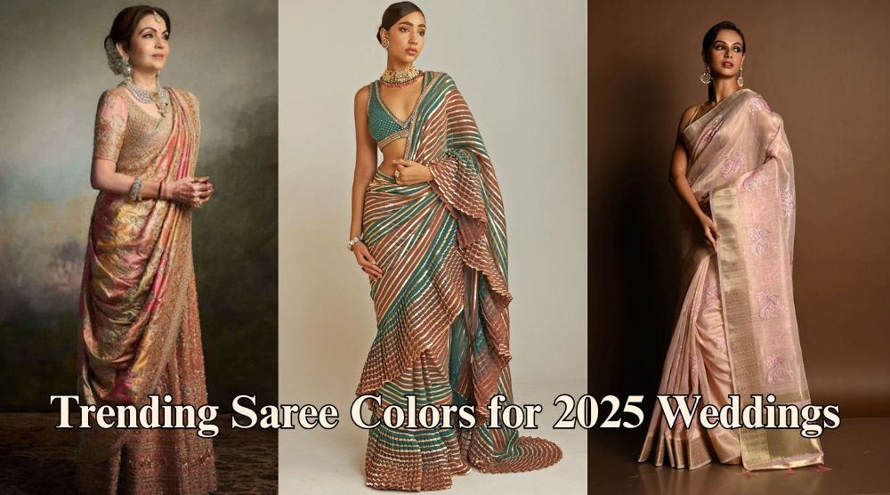 Trending Saree Colors for 2025 Weddings – Style Guide