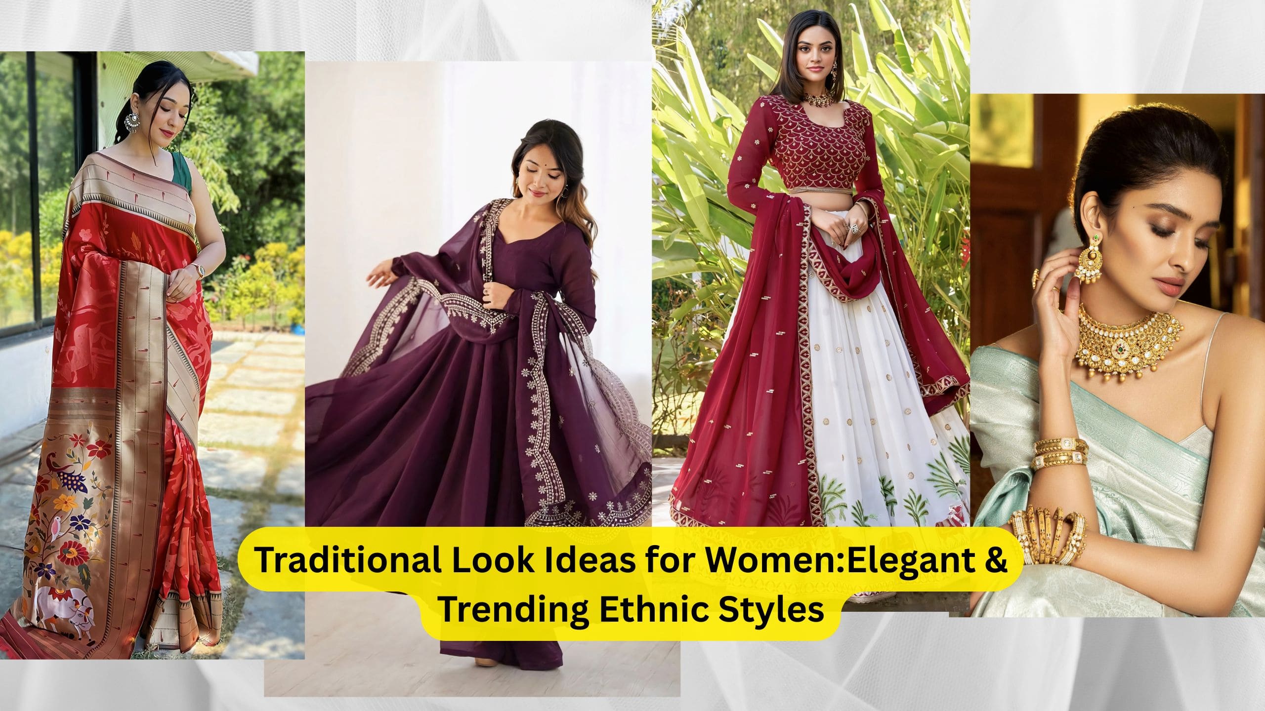 Simple Traditional Look Traditional Look Ideas for Women: Elegant & Trending Ethnic Styles ...