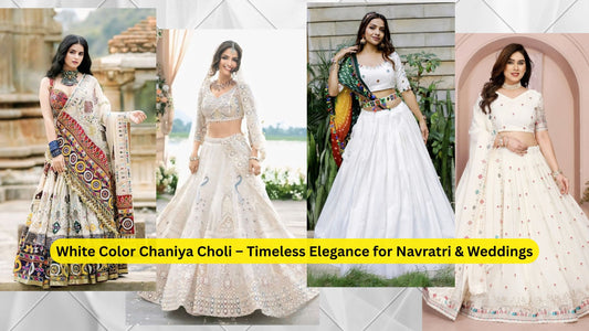 White Color Chaniya Choli – Timeless Elegance for Navratri & Weddings