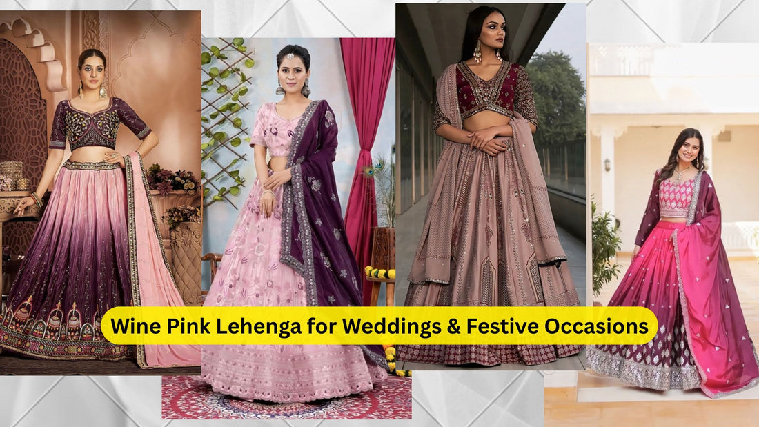 Wine Pink Lehenga for Weddings & Festive Occasions | Stylish Designer Collection