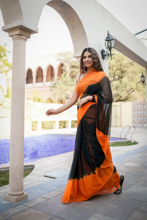 Elegant Dusk Delight Chiffon Saree