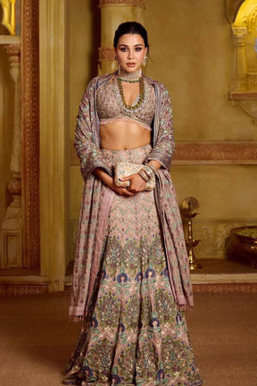 Tania Shroff in Blush Krandasi Embroidered Zardozi Skirt Set