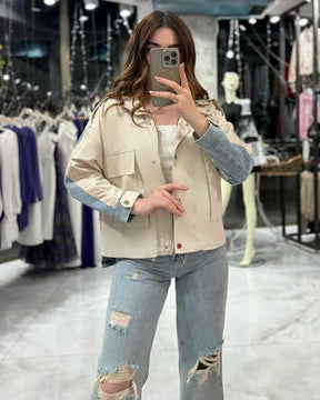 Mika Stone Jacket with Back Denim