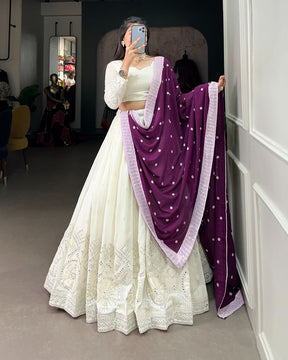 Lucknowi Paper Mirror Work Lehenga Design for Elegant Occasions