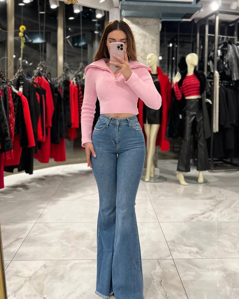 High Waist Spanish Blue Jeans