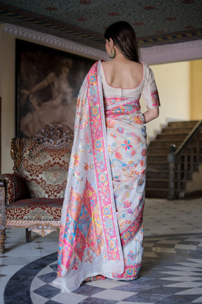 Exquisite Kashmiri Weave Saree - Handcrafted Masterpiece