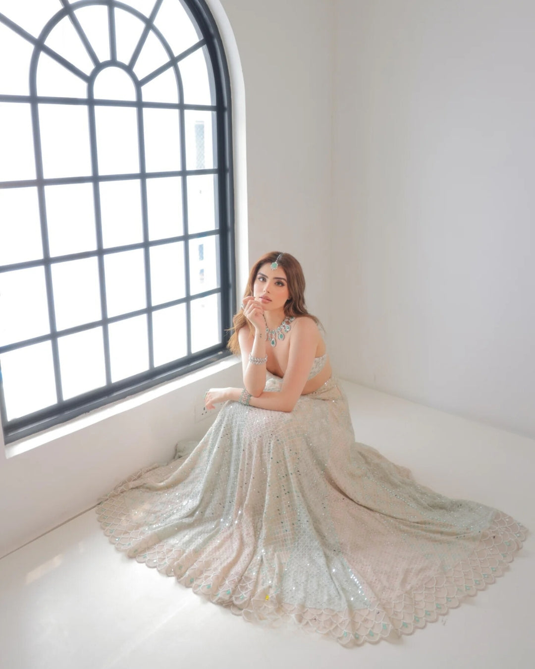 Muskan Chanana Shines in a Multitone Chikankari Lehenga