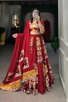  Exquisite Rayon Lehenga Choli Set – Elegant and Comfortable Ethnic Wear