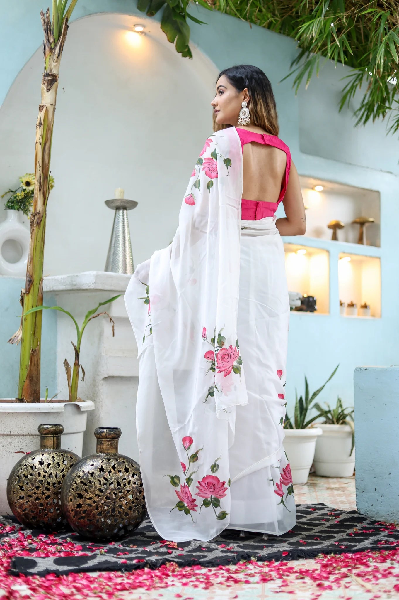 Pure Grace White Organza Saree for Special Occasions