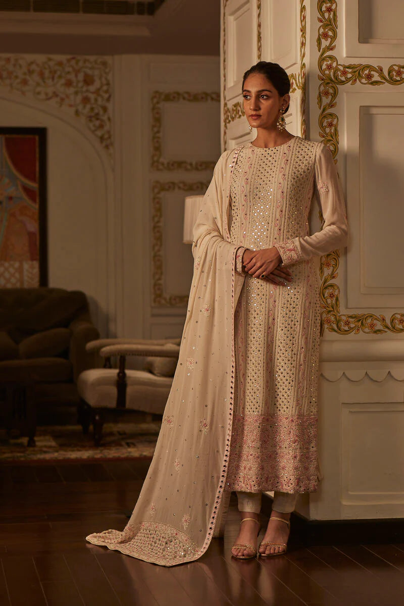 Ivory Chikankari Suit | Classic and Elegant Ethnic Wear