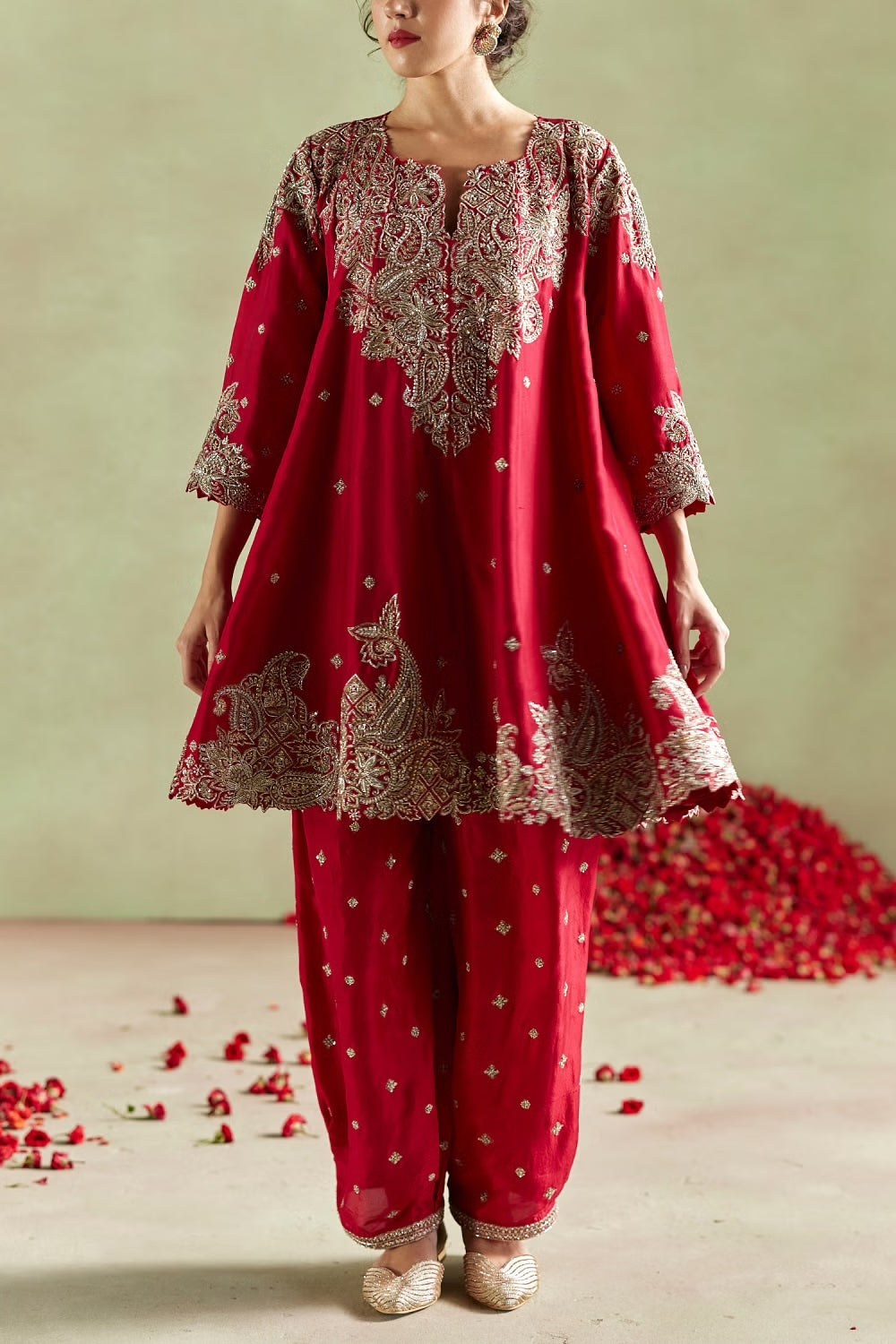 Parineeti Chopra - Red Anarkali and Salwar Set