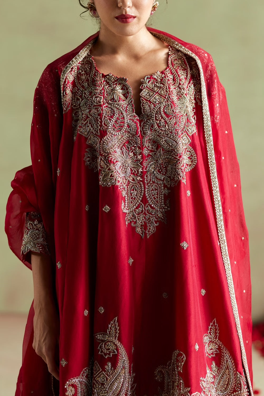 Parineeti Chopra - Red Anarkali and Salwar Set