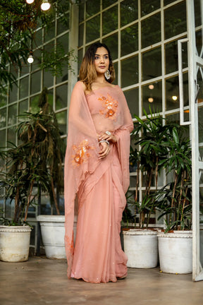 Chiffon Hand Embroidery Charisma Saree