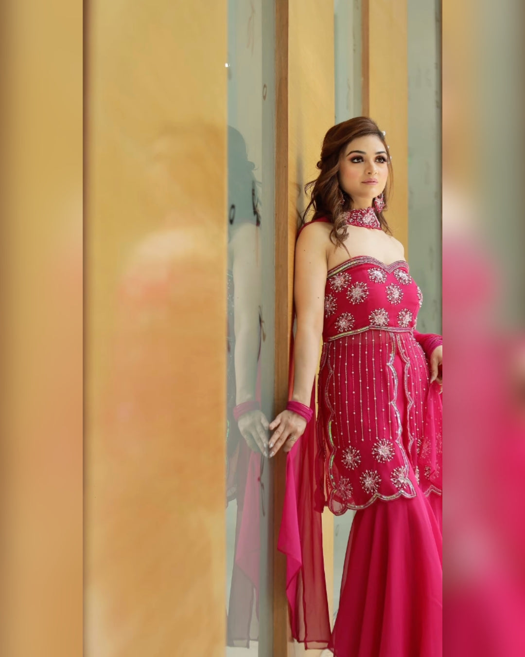 Beautiful Indo-Western Peplum Style Gharara Outfit | Elegant and Modern Fusion Wear