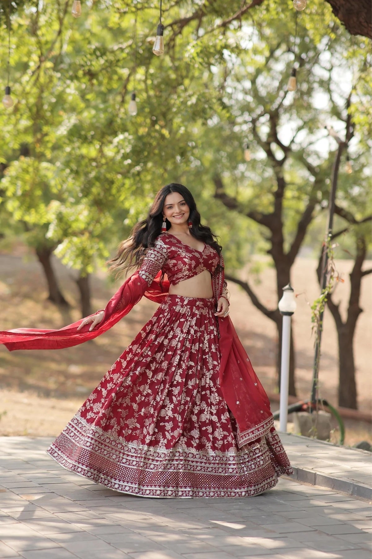 Luxurious Your Style with Designer Jacquard Lehenga Choli