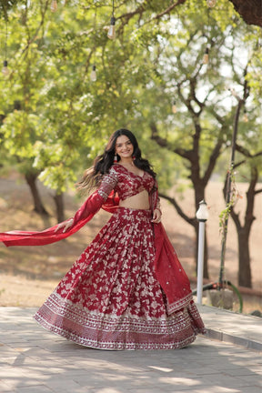 Luxurious Your Style with Designer Jacquard Lehenga Choli