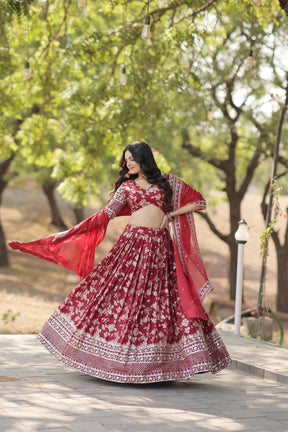 Luxurious Your Style with Designer Jacquard Lehenga Choli