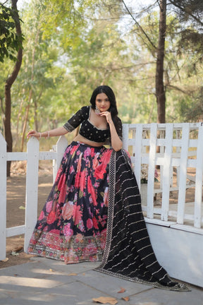 New Wedding Digital Printed Georgette Lehenga Choli