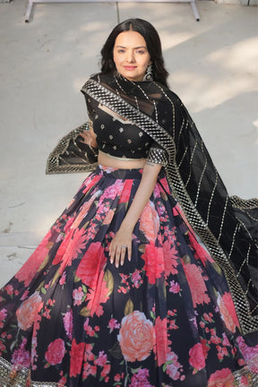 New Wedding Digital Printed Georgette Lehenga Choli