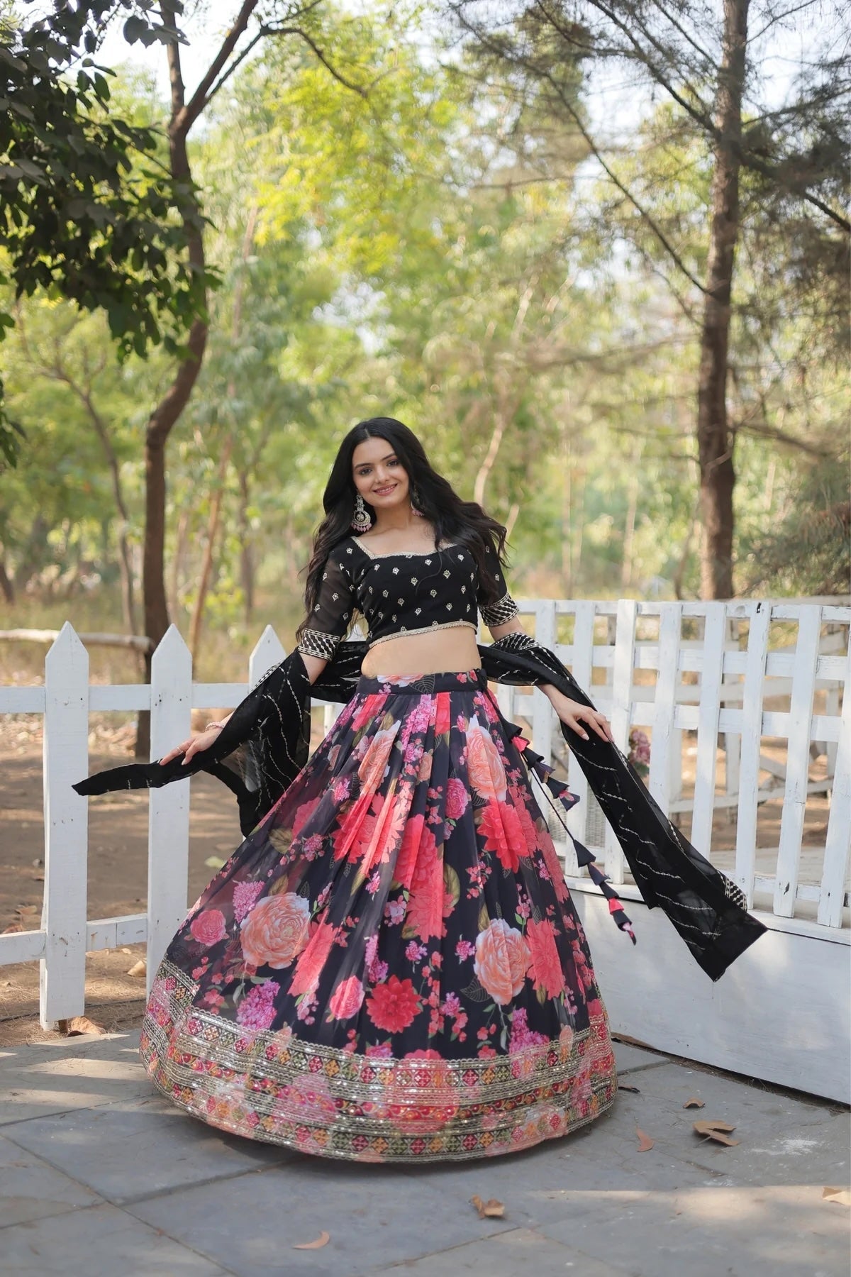 New Wedding Digital Printed Georgette Lehenga Choli