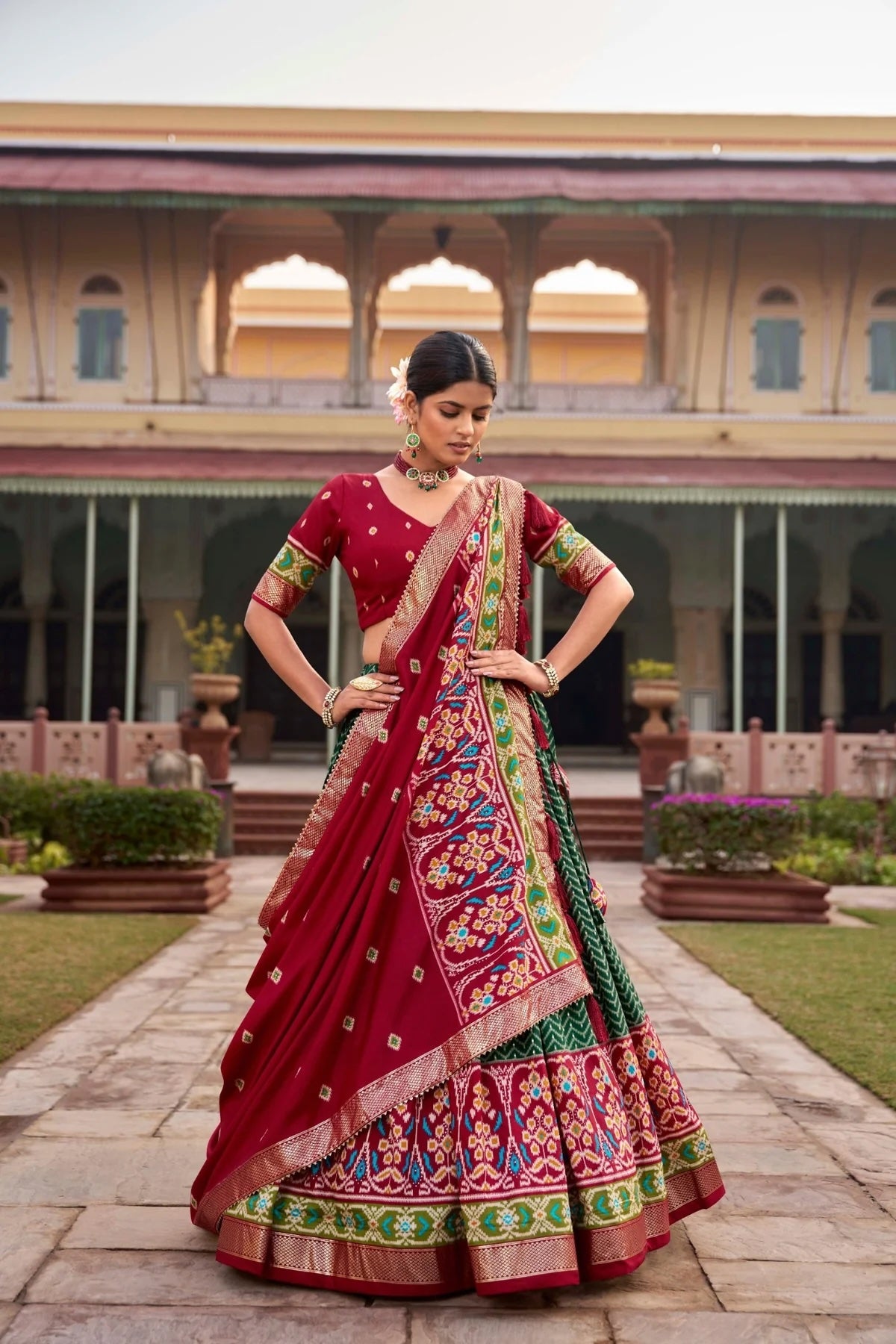 Designer Foil Printed Lehenga Choli – Glamorous and Contemporary Ethnic Wear