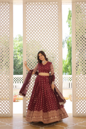 Viscose Jacquard Designer Wedding Lehenga Choli For Bridal Wear