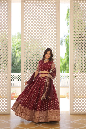 Viscose Jacquard Designer Wedding Lehenga Choli For Bridal Wear