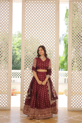 Viscose Jacquard Designer Wedding Lehenga Choli For Bridal Wear