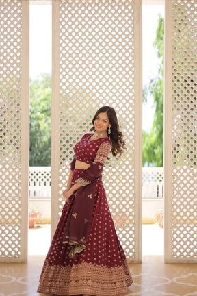 Viscose Jacquard Designer Wedding Lehenga Choli For Bridal Wear