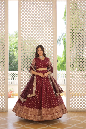 Viscose Jacquard Designer Wedding Lehenga Choli For Bridal Wear