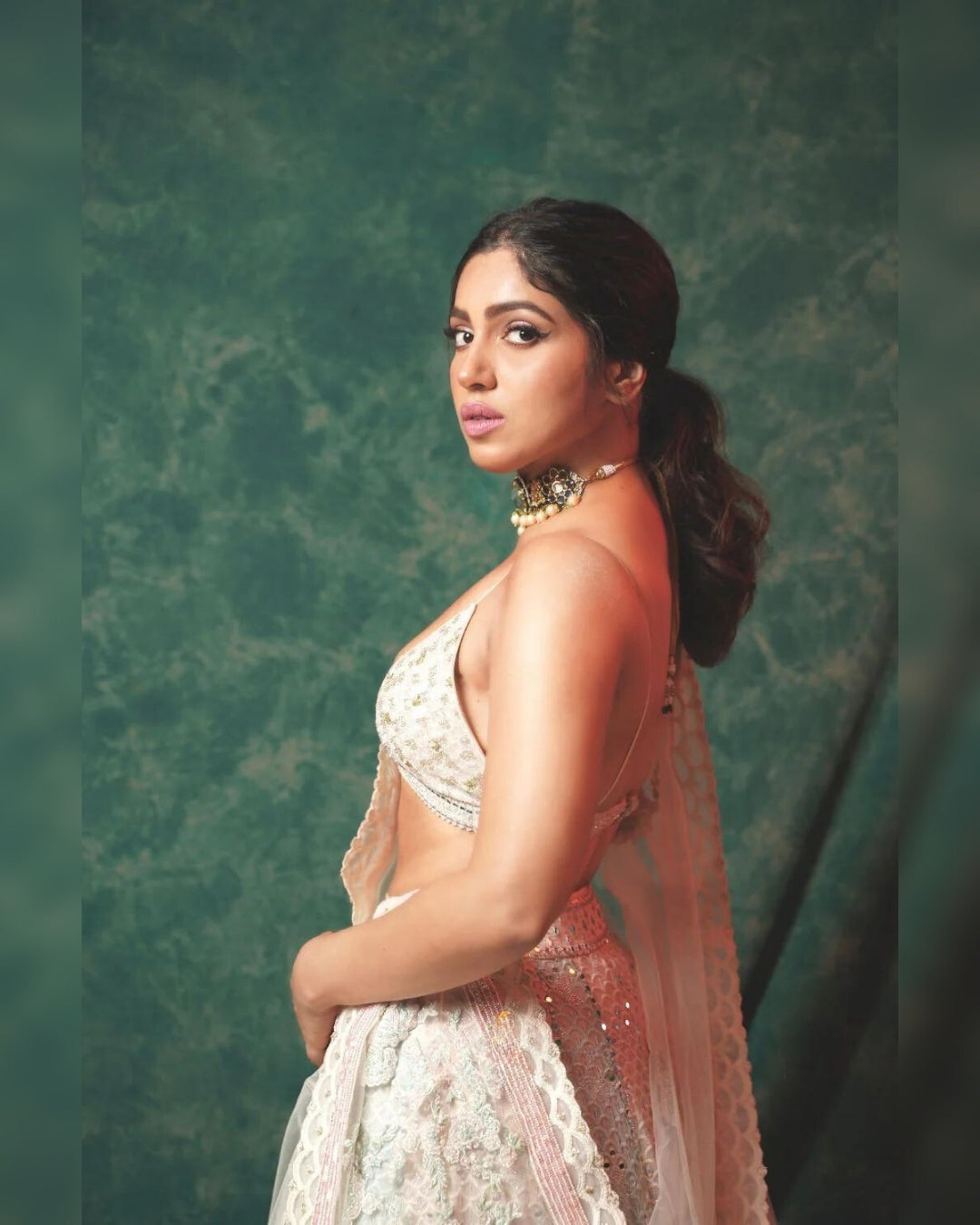 Bhumi Pednekar Multitone Chikankari Lehenga | Elegant and Vibrant Ethnic Wear