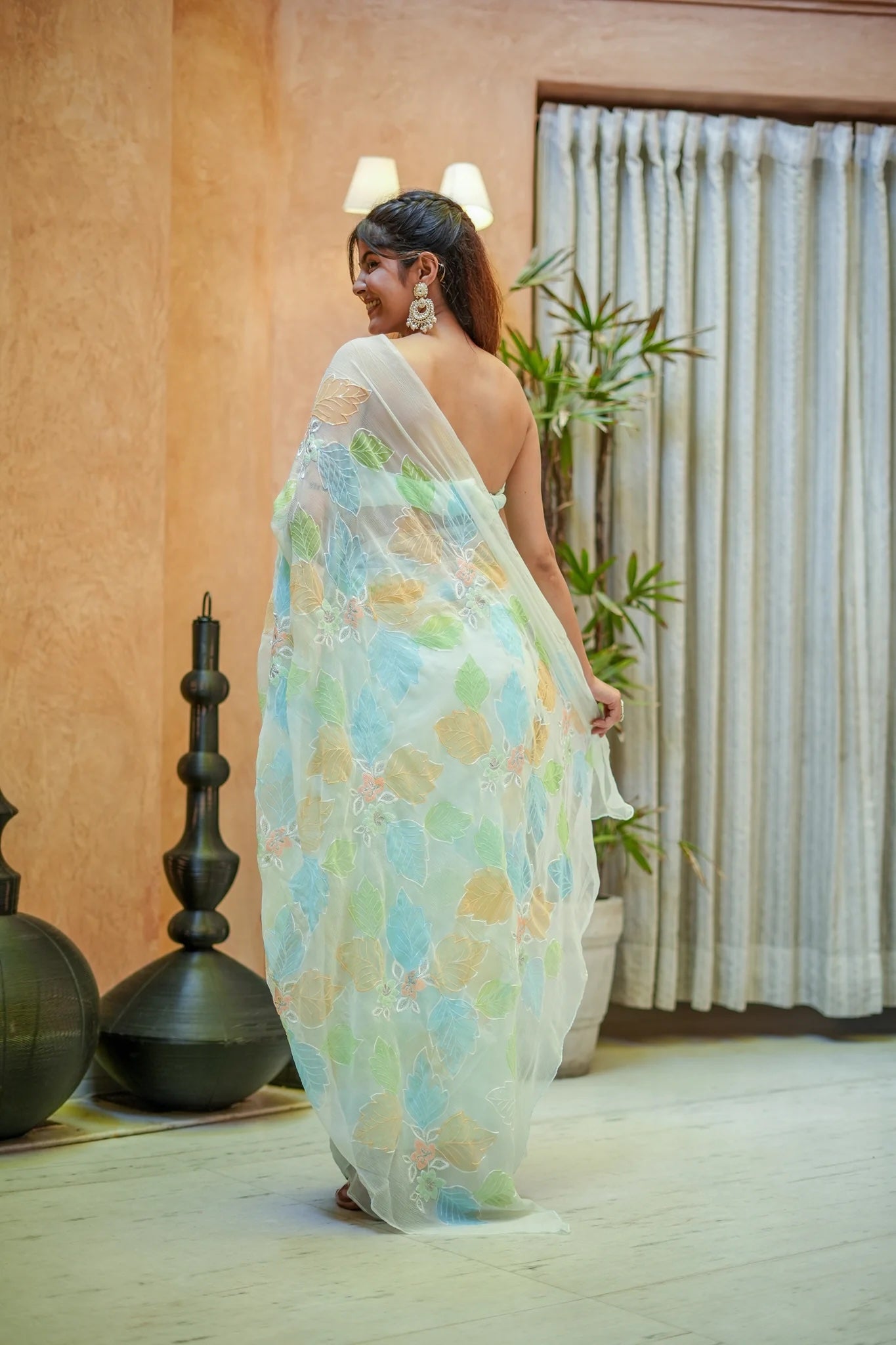 Pastel Poise Chiffon Saree