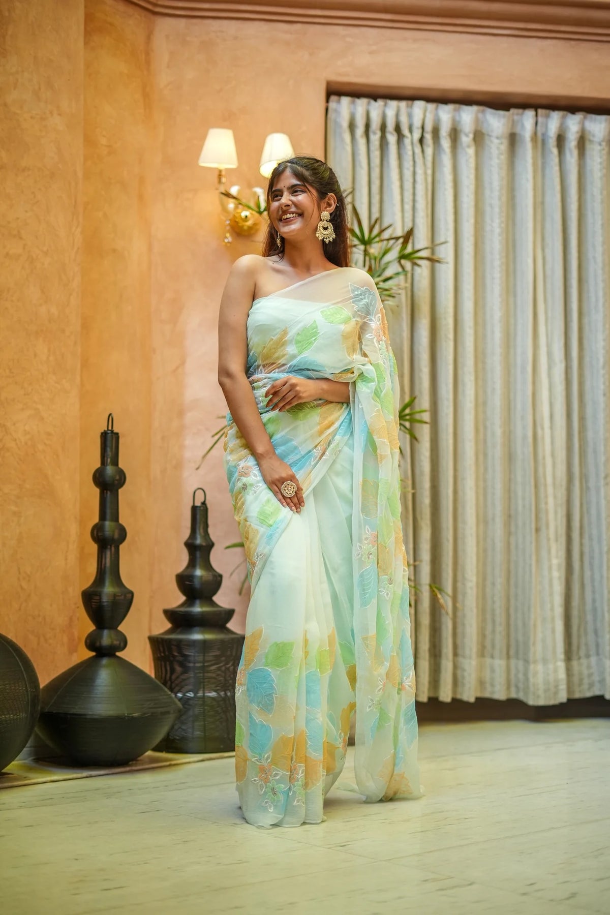 Pastel Poise Chiffon Saree